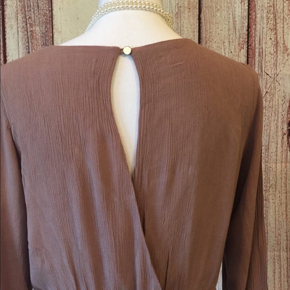 Long Sleeve Mauve Romper - Picture 4 of 6